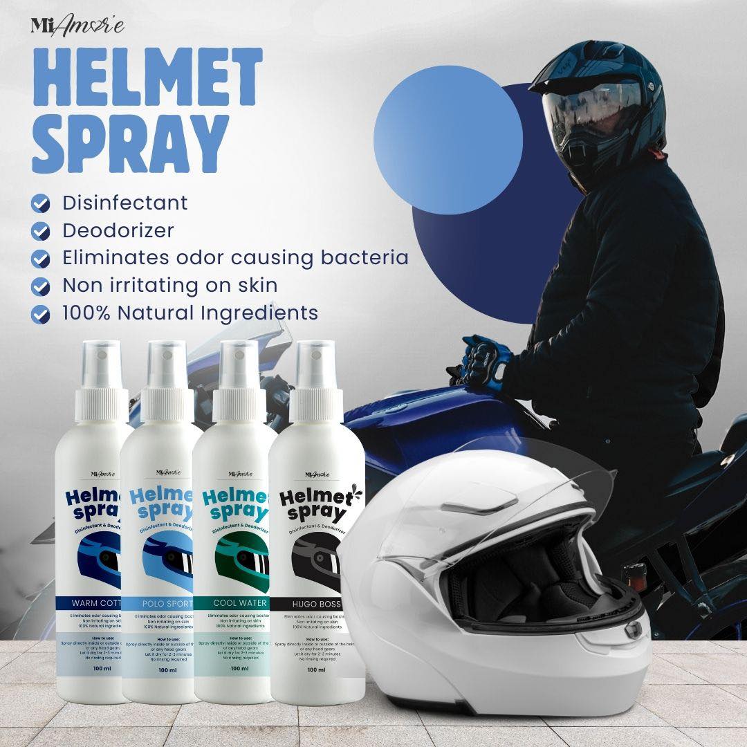 HELMET SPRAY Disinfectant&Deodorizer Premium Quality by Mi Amore
