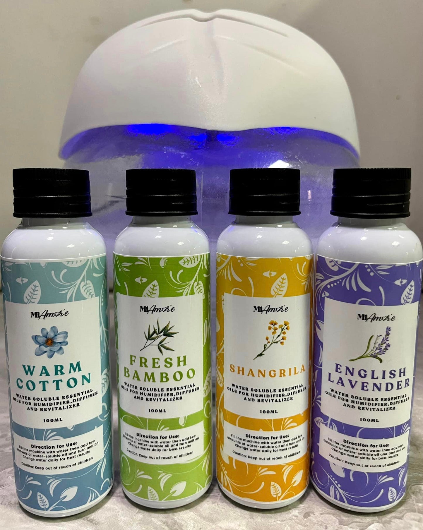 Water Soluble Essential Oils for Humidifier| Revitalizer| Diffuser| Air Purifier| Antibacterilal and Aromatherapy